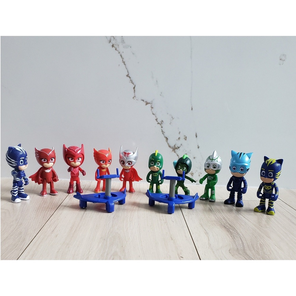 PJ Masks Action Figures Lot Catboy Owlette Gekko‎ Luna Girl Night Ninja